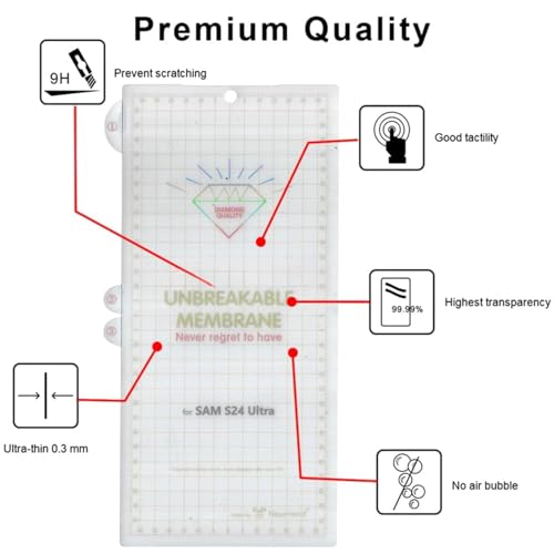 Image of TechTrendz Unbreakable Hydrogel Membrane TPU Clear Front Screen Protector Guard Compatible with Samsung Galaxy S24 Ultra 5G (It is not Tempered Glass)