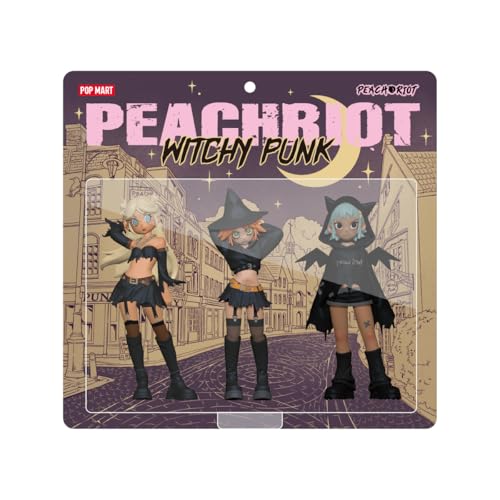 POP MART Peach Riot Witchy Punk Series Figures de Acción Popular Figura Coleccionable y Adorable Juguete Artístico Regalo Creativo Whole Set