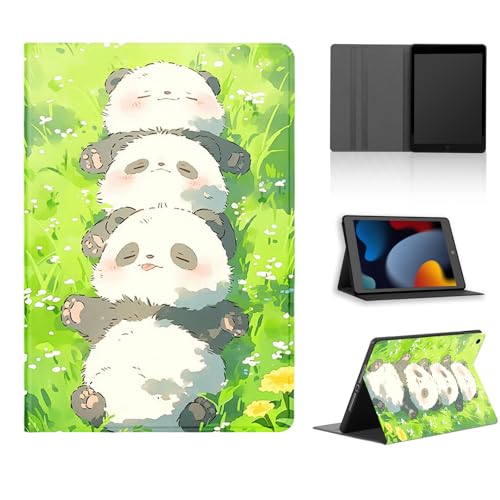 Tablet Cover per iPad 10,2' 2021/2020/2019 Modello 9/8/7 Generazione, Carino Anime Modello Cover con Funzione Pelle PU Holder Flip con Ultra Sottile Antiurto Regolabile Protezione Case, Lying Down