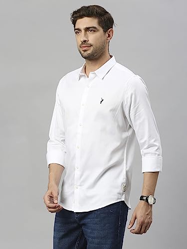 Image of Thomas Scott Men's | Solid | Full Sleeve | Slim Fit | Cotton Blend | Spread Collar | Casual Shirt