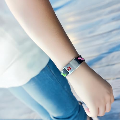 Image of LinnaLove Medical Alert ID Bracelet - Custom or Pre-Engraved, QR Code Available,Adjustable Band