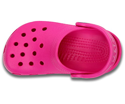 Image of Crocs Kids Unisex Classic Kids Neon Magenta Croslite Clogs and Mules - C4C5