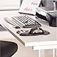 Fellowes Handgelenkauflage Crystals Gel - für die Tastatur - ergonomisch - schmutzabweisend und abwaschbar - für Büro, Home Office, Gaming - Farbe: schwarz