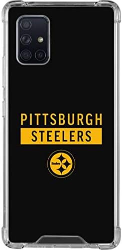Skinit Clear Phone Case Compatible with Galaxy A71 5G - Officially Licensed NFL Pittsburgh Steelers Black Performance Series Design