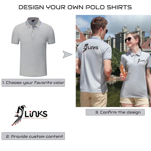 Custom Polo Shirt Design Your Own Personalized Polo Shirt Customized Polos with Logo/Text/Image for Women/Men2