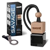 SXENT Savage Car Air Freshener for Men | Formaldehyde-Free Long-Lasting Fragrance Inspired by Sauvage | Vent-Clip or Hanging Black Diffuser
