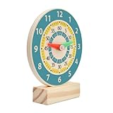 Jouet en bois d'horloge - favorise la coordination œil-main, la capacité , la capacité , la capacité d'apprentissage , permet au bébé d'avoir conceptuelle temps, l'horloge d'apprentissage