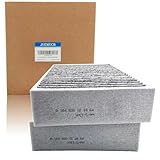 2-PC Cabin Air Filter with Activated Carbon, Triple Filtration Compatibility for Mercedes-Benz