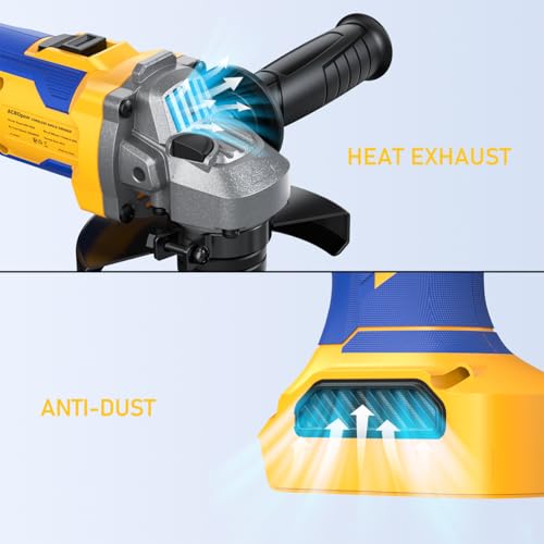 ACROPOW Cordless Angle Grinder 4-1/2\", Compatible with Dewalt 20V Max Battery (Battery Not Included) Brushless Motor for Grinding, Cutting, Polishing and Carving（Tool Only） - Thumbnail 4