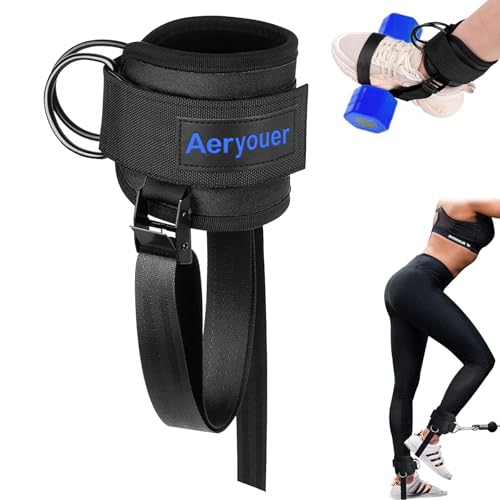 Ankle Straps for Cable Machines Women, Dumbbell Foot Attachment, Adjustable Gym Cable Ankle Straps for Glute Workouts Leg Extensions Curls Booty Hip Abductors, Ankle Cuff for Cable Machine Accessories