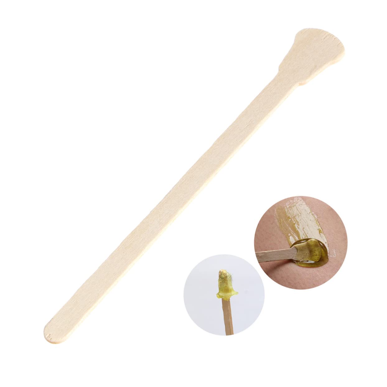 Wooden Wax Stick Spatula 100 Count for Hair Removal Waxing Gentle on Skin for Salons Home