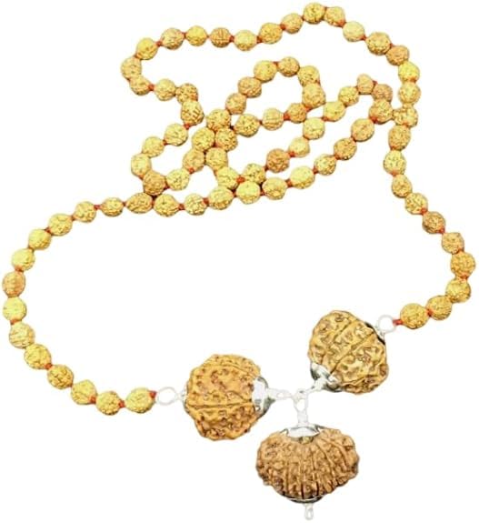 Combinaison Rudraksha pour entreprise en argent et collier de graines du Népal