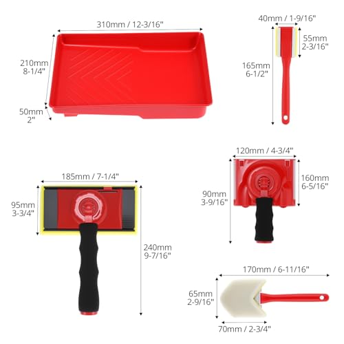 image for QWORK Paint Edger Tool Kit, 7 in + 4 in Paint Edger Trimmer, 10-Piece 