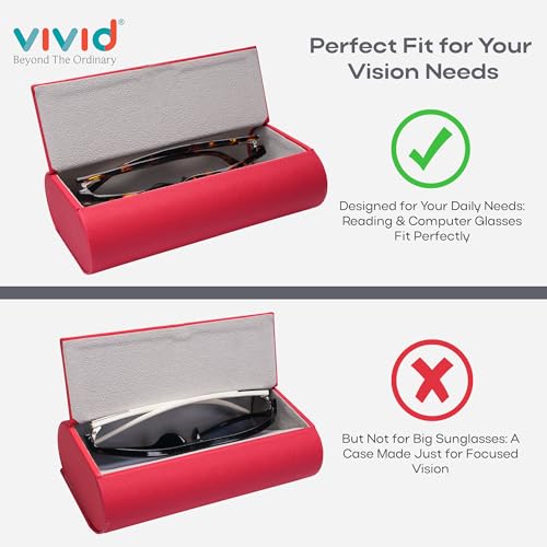 Image of VIVID Vision Unisex Adult Eyewear Specs Case Cover | Screw Driver | Free Cloth | Protect Eye Glasses | Chashma Dibbi | Spectacle Box | Magnetic | IC-560 | Pink | 3 IN 1