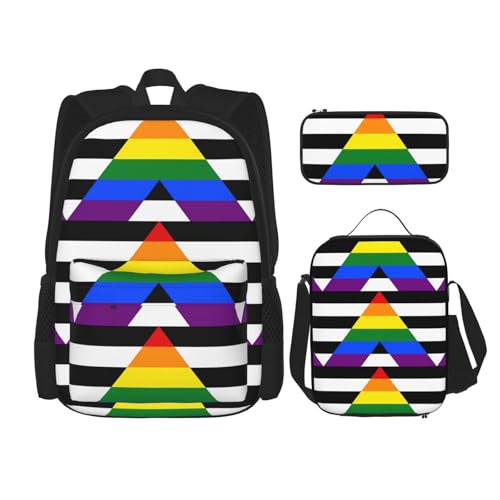 Sac à dos Polyamory Pride grande capacité pour transporter PC et repas sans fatigue