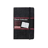  Herlitz Geschäftsbuch in Lederoptik, schwarz, A6, 96 Blatt (kariert)