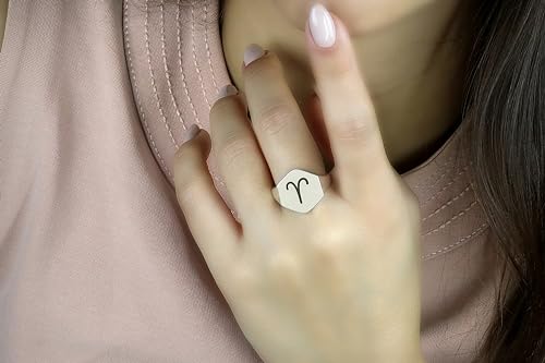 Bague en forme d'hexagone Bélier : le bijou en or durable qui ne verdit pas - 2