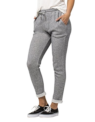 Roxy Juniors Signature Feeling Fleece Pant, Heritage Heather, Large