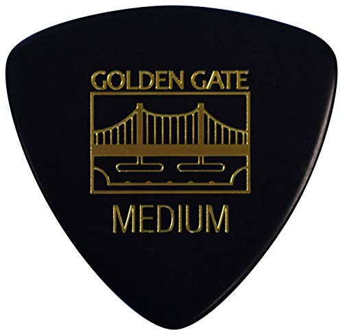 Golden Gate MP-403 Triangle Shape Guitar Picks, 0.75 mm Thickness, Black, Large Triangle - Medium