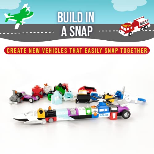 Popular Playthings Magnetic Vehicles for Toddlers 1-3, Mini Mix or Match Car Toys, Set of 9 Gift for Kids - Cars, Planes & More
