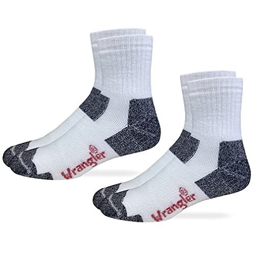 Wrangler Men's Ultra Dri Seamless Toe Quarter Socks (2 Pairs)