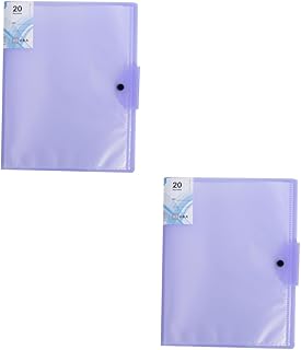 NUOBESTY 2Pcs 20 Pasta De Fichário Pastas Para Fichários Pasta De Papel Relatório Fichário Exame Suporte De Papel Capa De Papel Pasta De Arquivos Organizador De Teste Suporte De Papel Roxo