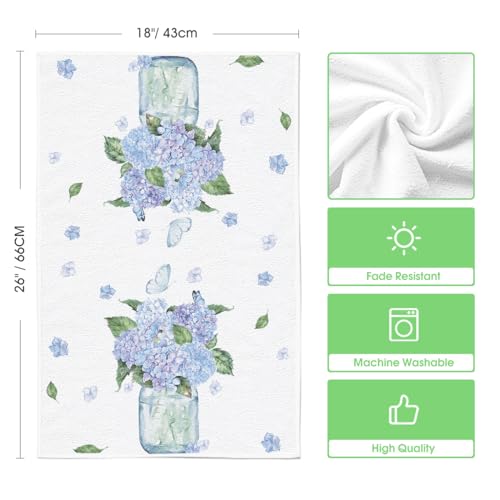 Artoid-Mode-Hydrangea-Vase-Butterfly-Spring-Kitchen-Towels-Dish-Towels-18×26-Inch-Summer-Flowers-Holiday-Decoration-Hand-Towels-Set-of-2 Artoid Mode Hydrangea Vase Butterfly Spring Kitchen Towels Dish Towels 18×26 Inch Summer Flowers Holiday Decoration Hand Towels Set of 2