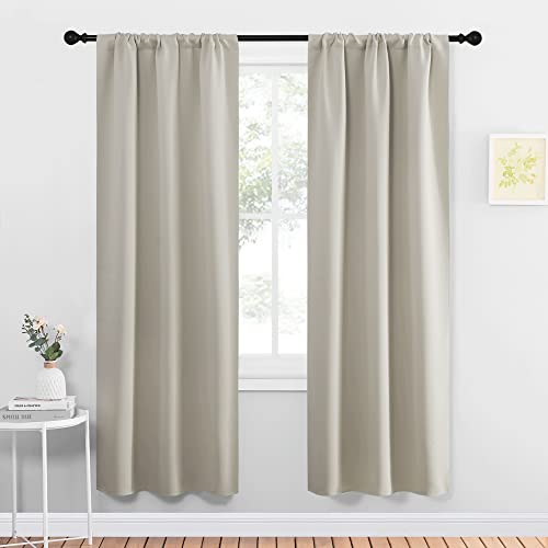 NICETOWN Blackout Curtains for Living Curtains, Room Darkening Window Curtain Panels, Easy-Care Solid Thermal Insulated Draperies/Drapes for Daughter
