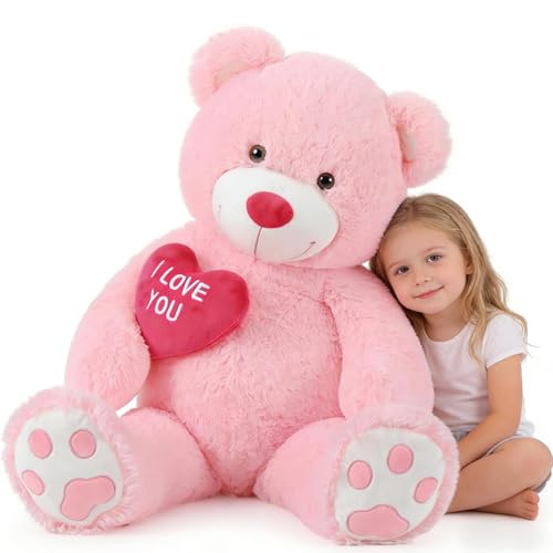 BENINY Red Heart Giant Teddy Bears, Big Teddy...