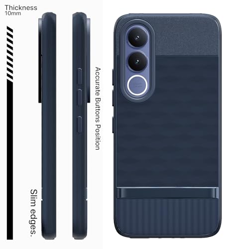 Image of Outlouders Back Cover for Vivo V70 FE 5G | Full Camera Protection | TPU Soft Flexible Shockproof Bumper Case (Blue)