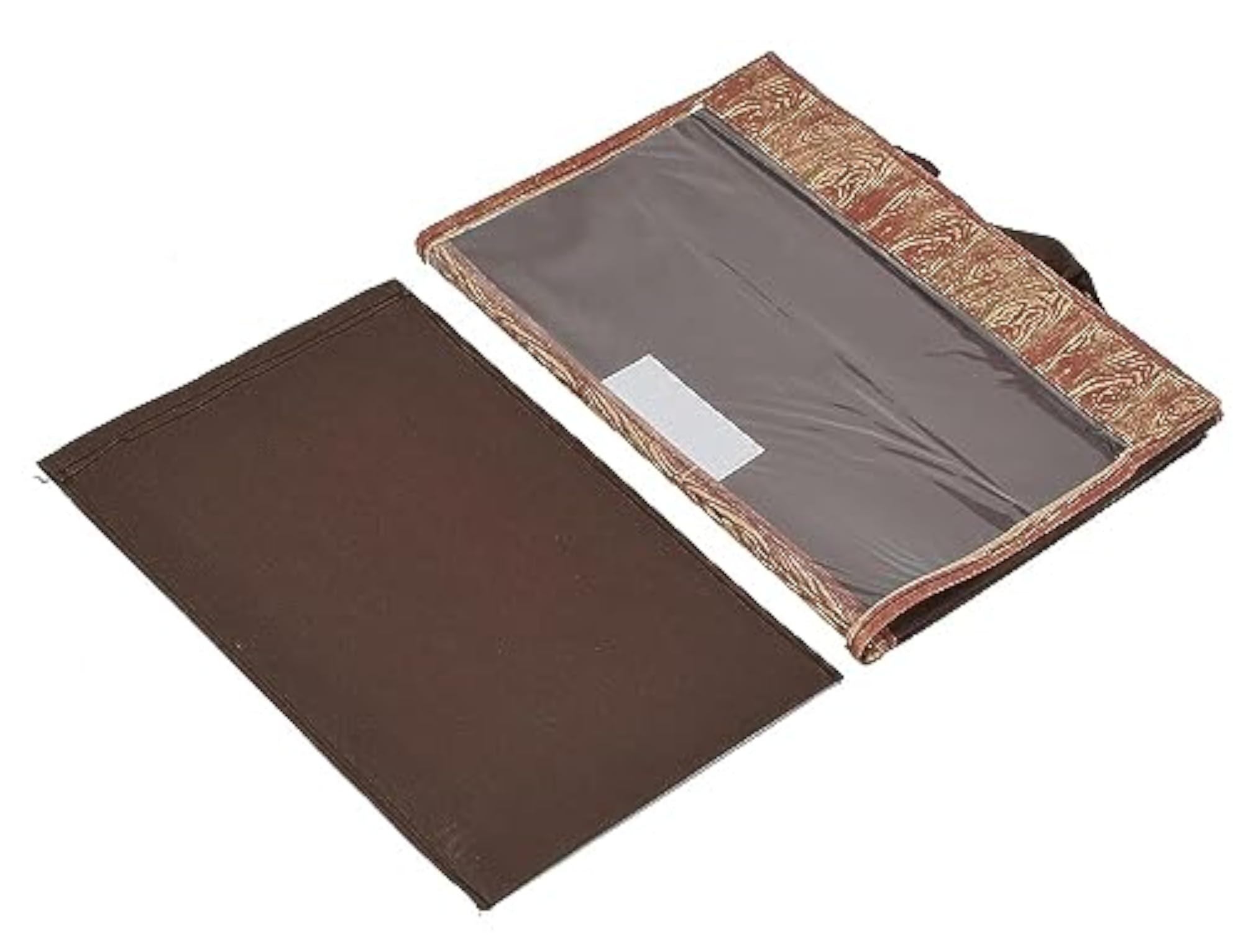 Wooden Print Small Storage Box with Lid, Foldable Organizer