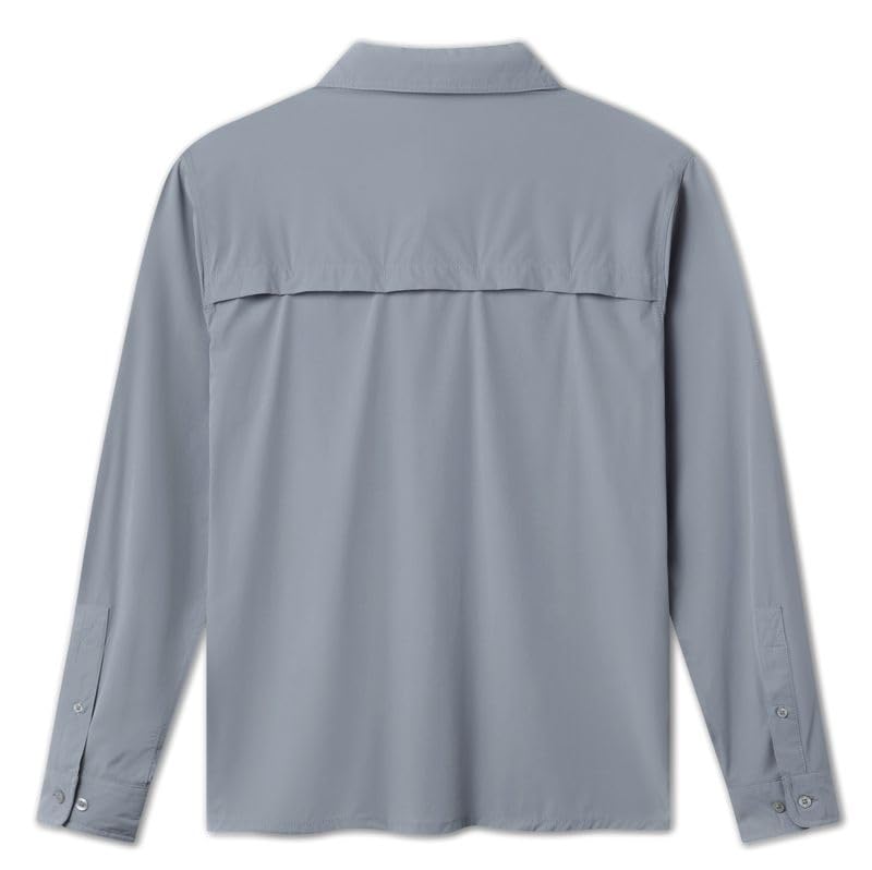 Mossy Oak Men's Tibbee Flex Vent Long Sleeve Button Down Fishing Shirt with UV Protection2