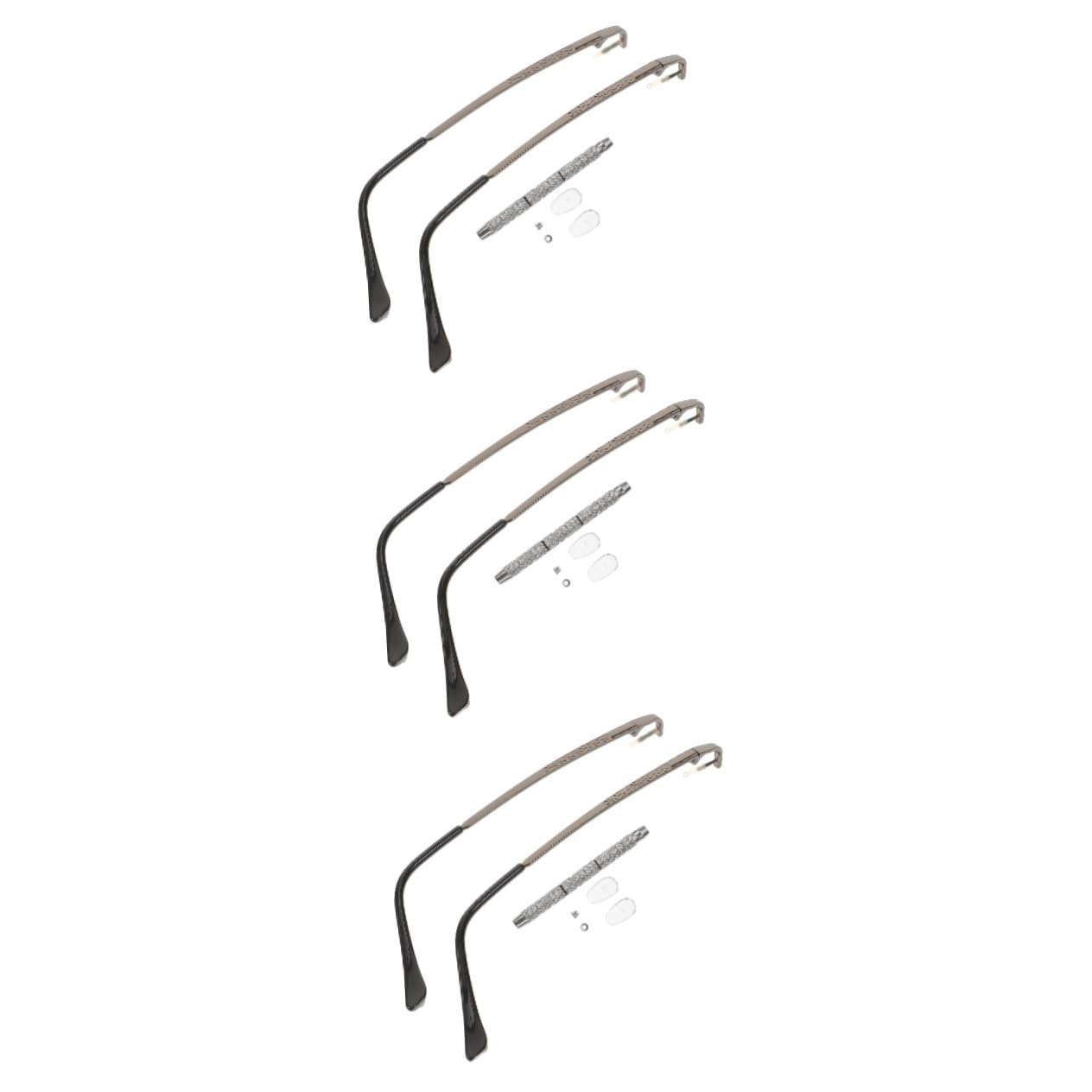 FRCOLOR 3 Ensembles bras de lunettes de jambes de lunettes kit de réparation de lunettes de accessoires pour lunettes screwdriver pièces de rechange pour lunettes abdos
