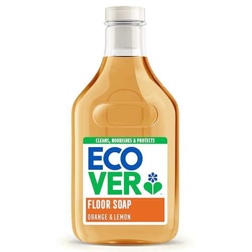 Ecover Floor Soap Multi-Surface Floor Soap For A Bright Finish Orange & Lemon Scent Pack of 1 1 x 1L