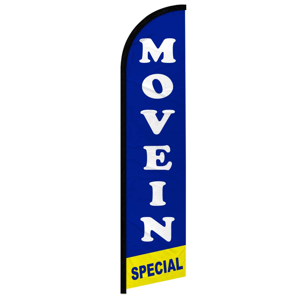 Move-in Special Windless Banner Advertising Flag - Perfect for Apartments, Condos, Real Estate, Self-Storage
