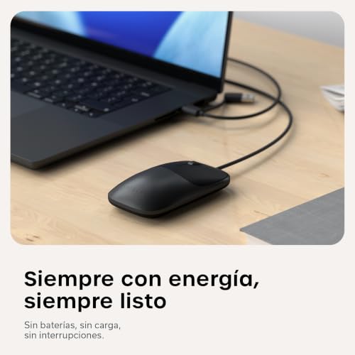 Ratón con cable Slim LX con conector USB-C y USB-A para Mac 5