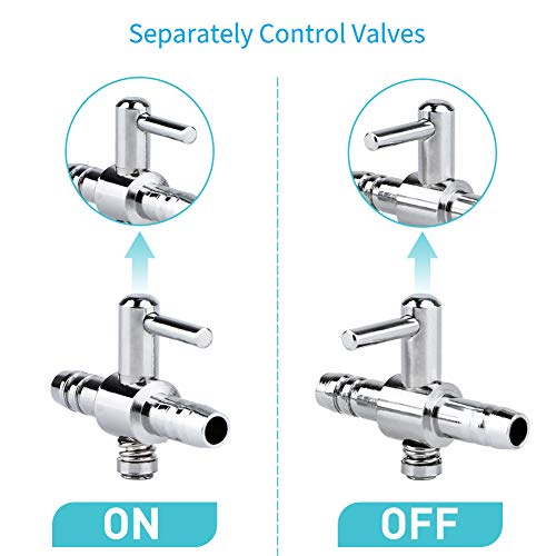 Uniclife 6 pz Monouso Acquario Leva di Controllo del Flusso d'Aria Collettore Splitter per Valvola Diritta per Acquario - Image 5