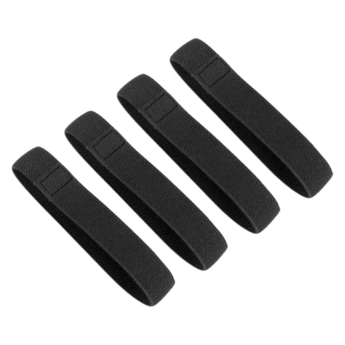 QUARKZMAN 4 Pcs Sangle élastique pour boîte à lunch Bento, pour la maison, le bureau et le camping, Pique-nique, Noir
