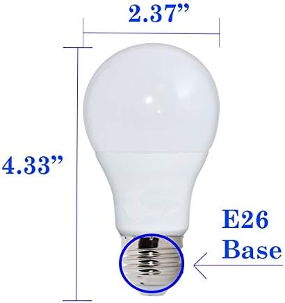 (Pack of 5) Bulbrite 774100, LED9A19/927/J/D, 9W LED A19 DIMMABLE ENCLOSED JA8 2700K E26 120V, LED Light Bulb