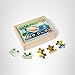 Melissa & Doug 4‑in‑1 Wooden Construction Vehicles Jigsaw Puzzle Set, 48 Pieces with Storage Box, Toddler Puzzle Toy for Kids Ages 3+ - FSC Certified