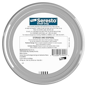 Seresto Small Dog Vet-Recommended Flea & Tick Treatment & Prevention Collar for Dogs Under 18 lbs. | 2 Pack Seresto Small Dog Vet Recommended Flea Tick Treatment Prevention Collar for Dogs Under 18 lbs 2 Pack