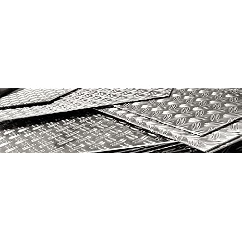 Aluminium Sheet Duet 2.5/4 mm Checker Plate Plates Aluminium Cut Fine Sheet Selectable 100 x 800 mm Cover