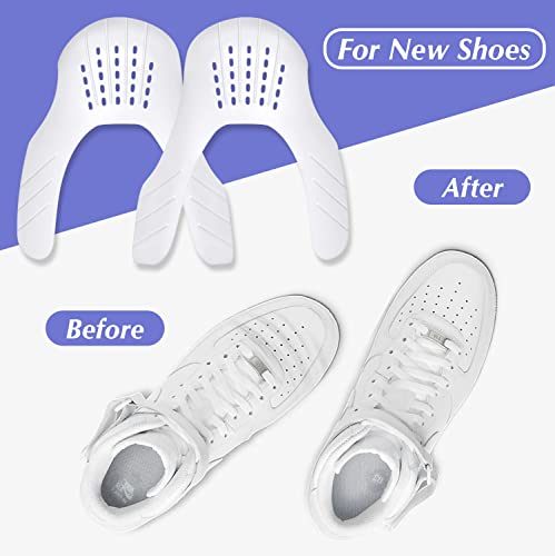 2023 Upgraded Shoe Crease Protector For Jordans Air Force 1 Dunks Low/High - 4 Pairs Gorygold Sneaker Crease Stopper Insert Guard For Men Women Youth Kids (Size L 9-15, White+Black) #TOP6