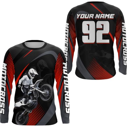 Youth Motorcycle Shirt Motocross Racing Jersey UPF30+ MX Racing Dirt Bike Jersey Off-Road Shirt Kid Men Women D79