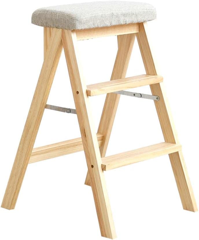 Escabeau pliable en bois stable pour éviter les chutes maison