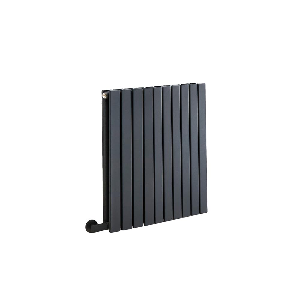 Milano Anthracite Capri 800W Horizontal Double Flat Panel Electric Radiator - 635Mm X 590Mm