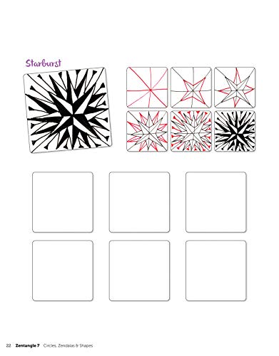 Zentangle 7, Expanded Workbook Edition: Circles, Zendalas & Shapes (Design Originals) 40 Original Tangles, Zen Mandalas, Easy Techniques for Beginners, Practice Exercises, Beautiful Examples, and More - Image 5
