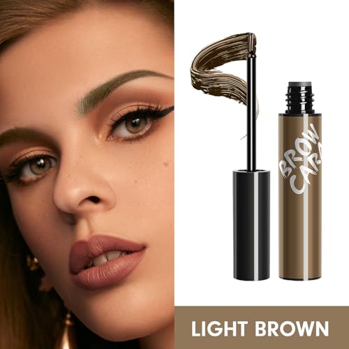 Tattoo Peel Off Eyebrow Gel - Long-lasting Brow Peel Off Gel, Tattoo Cover Up Makeup Waterproof Eyebrow Tint,Transfer-proof for Fuller & Defined Looking Brows (Light Brown) — view 4
