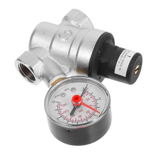 Housoutil Válvula Reguladora De Presión De Agua Tanque Calentador Bebiendo Automático Plantas Caliente Jarra Grifo Plomería Respiradero Equipo Regulador De Presión De Agua Silver Pp