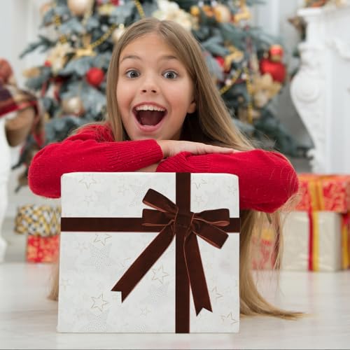 Image of Tsorode 10 Yards Black Velvet Ribbon 1 Inch for Christmas Tree,Velvet Christmas Ribbon for Gift Wrapping Crafts Bow Wreath Holiday Decorations (Brown, 1 inch-10 Yard)